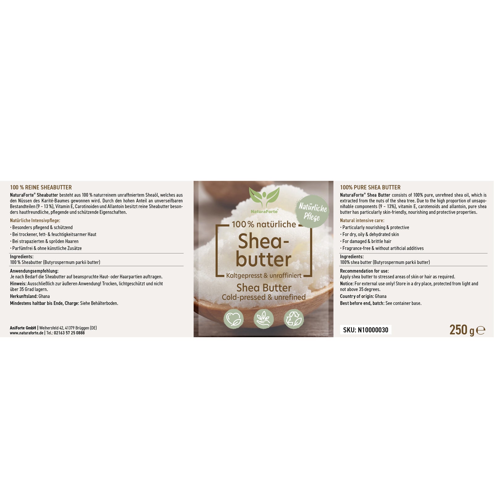 Sheabutter fr Haut und Haar | NaturaForte